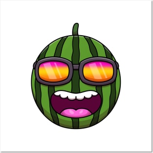 Cool Watermelon Cartoon Posters and Art